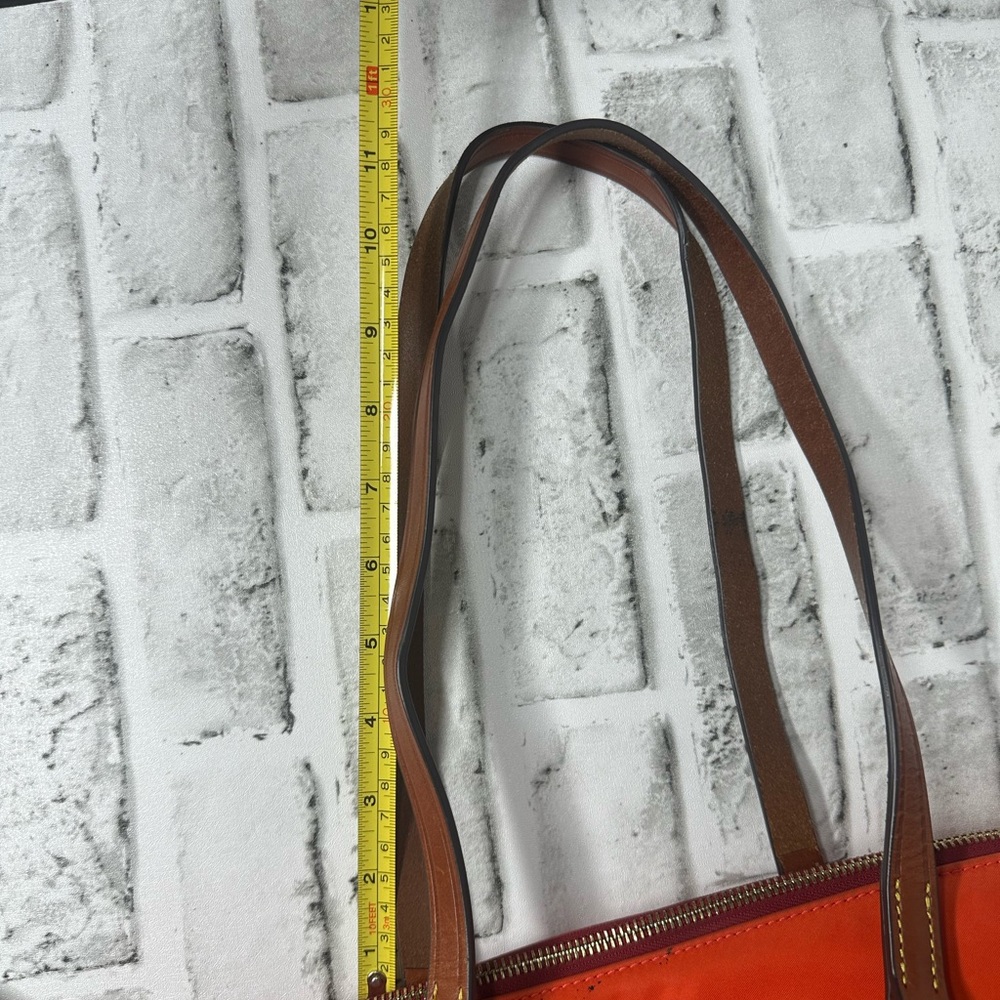 Dooney & Bourke Orange and Brown Tote Bag - Picture 6 of 9